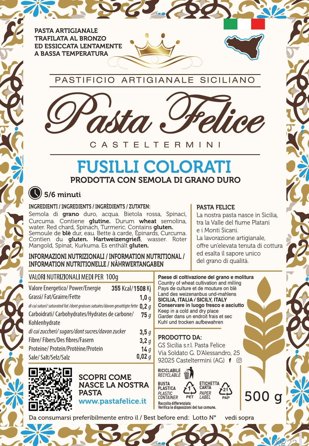 Fusilli 4 Colori